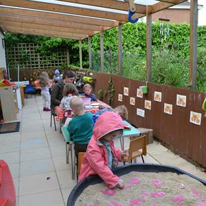 The outdoor learning area
